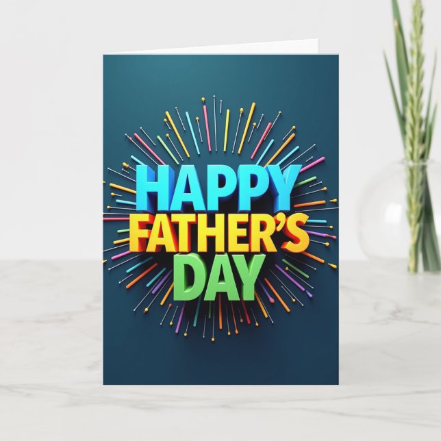 Tarjeta de explosión del Día del Padre vívida (Anverso)