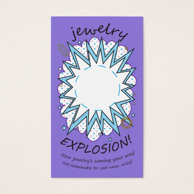Tarjeta de explosión: joyería, Icy Purple (Frente)