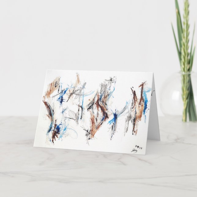 Tarjeta de expresión abstracta "Momentos sentidos" (Anverso)