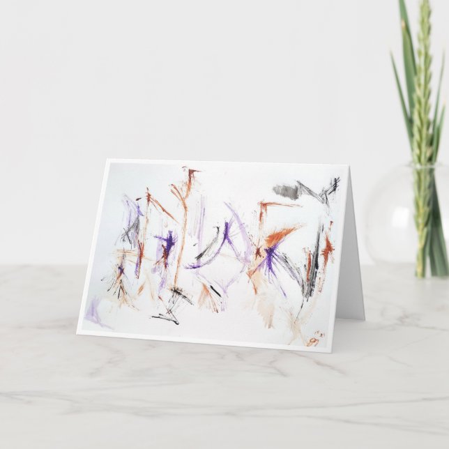 Tarjeta de expresión abstracta "Palabras que se mu (Anverso)