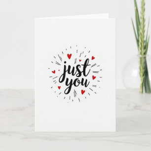 Tarjeta de expresión de amor solo tú