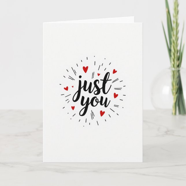 Tarjeta de expresión de amor solo tú (Anverso)