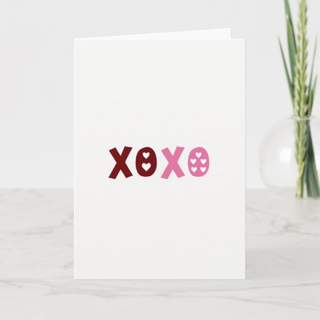 Tarjeta de expresión Xoxo moderna (Anverso)