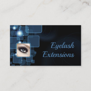 Tarjeta de Extensiones Eyelash Cubes de color azul