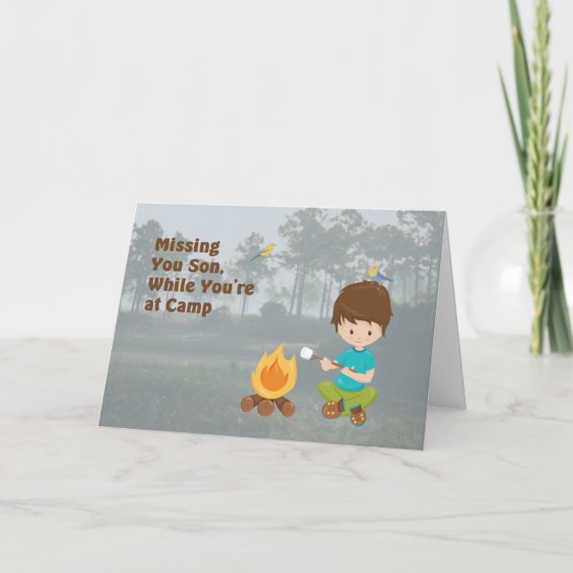 Tarjeta de Extrañar a tu Hijo en el Campamento de  (Anverso)