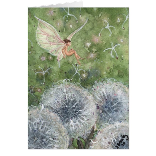 "Tarjeta de Fae del reloj del diente de león " (Frente)