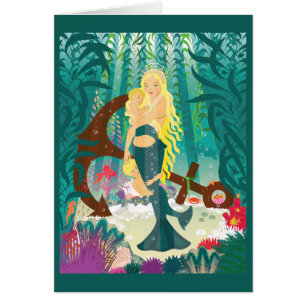 Tarjeta de familia de sirvientas (blondes ligeros)