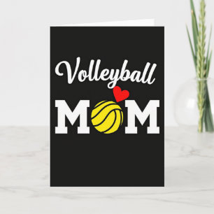 Tarjeta de fanático de deportes de mamá de voleibo