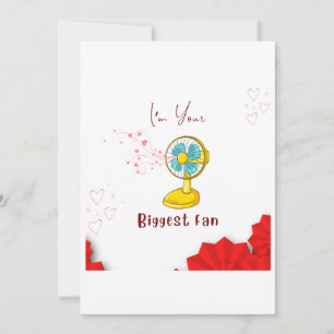 Tarjeta de fans más grande de amor divertida perso