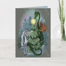 Tarjeta de fantasía de árbol de navidad