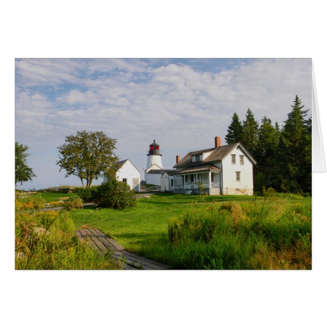 Tarjeta de faro de la isla quemada (Anverso (Horizontal))