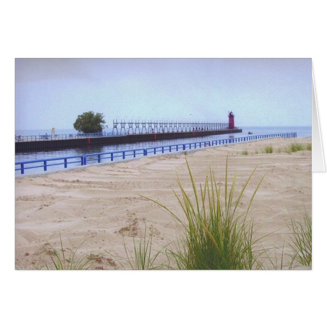 Tarjeta de faro de South Haven (Anverso (Horizontal))