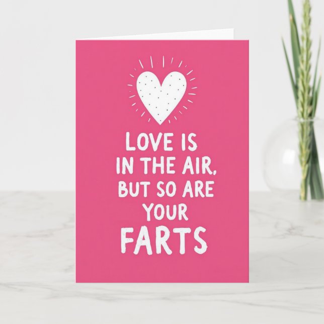 Tarjeta de Fartos de Amor Divertidos (Anverso)
