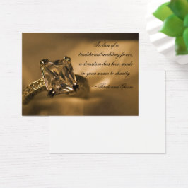 Tarjeta de Favor de Boda del anillo del diamante P