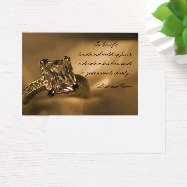 Tarjeta de Favor de Boda del anillo del diamante P (Escritorio)
