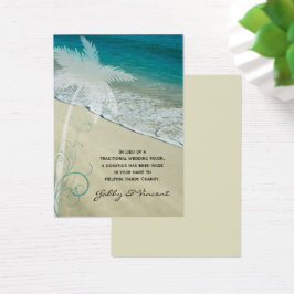 Tarjeta de Favor de Boda Tropical Beach