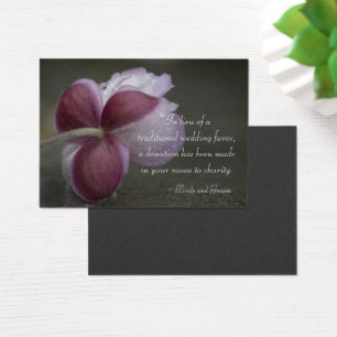Tarjeta de Favor de Caridad del Boda de Enseñanza