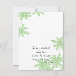 Tarjeta de Favor de la Caridad Boda de Daisies Ver