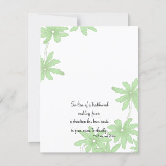 Tarjeta de Favor de la Caridad Boda de Daisies Ver