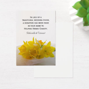 Tarjeta de Favor de la Caridad de la Boda Primaria