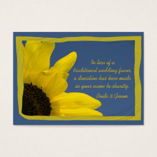 Tarjeta de Favor de la Caridad de los Bodas Sunflo