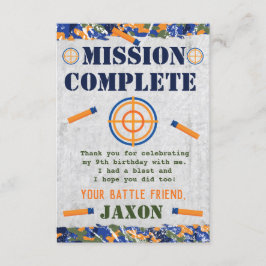 Tarjeta de Favor de la Fiesta de Cumpleaños Milita