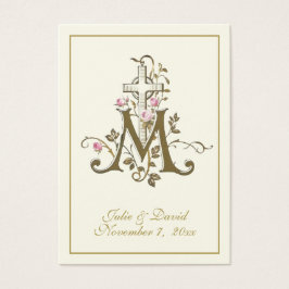 Tarjeta de Favor de Matrimonio de la Cruz Maria Ca