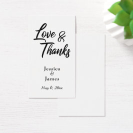Tarjeta de Favor de Tipografía de Escritura Simple