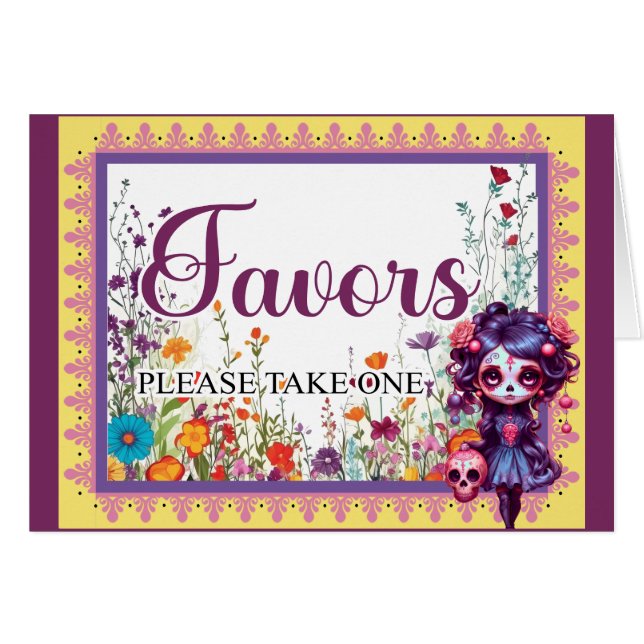 Tarjeta de Favores de Cráneo de Azúcar en Jardín G (Anverso (Horizontal))