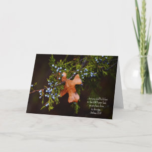 Tarjeta de fe con versículo bíblico de rama que so