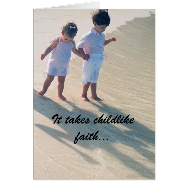 Tarjeta de fe infantil (Frente)