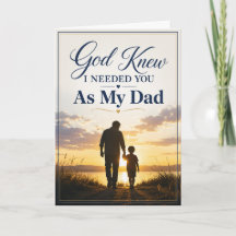 Tarjeta de fe para padre: Dios sabía que te necesi