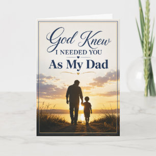 Tarjeta de fe para padre: Dios sabía que te necesi