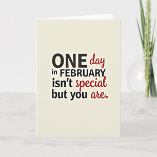 Tarjeta de febrero siempre eres especial