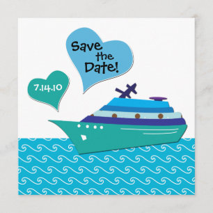 Tarjeta de fecha de Boda para guardar crucero