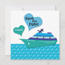 Tarjeta de fecha de Boda para guardar crucero