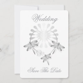 Tarjeta de fecha de boda para guardar Dragones pla