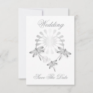 Tarjeta de fecha de boda para guardar Dragones pla
