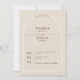 Tarjeta de fecha de guardado de boda SOPHIA Modern