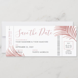 Tarjeta de fecha de guardado para tarjeta de Rosa