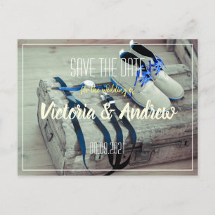 Tarjeta de Fecha de Guardado Zapatos del Novio Tir