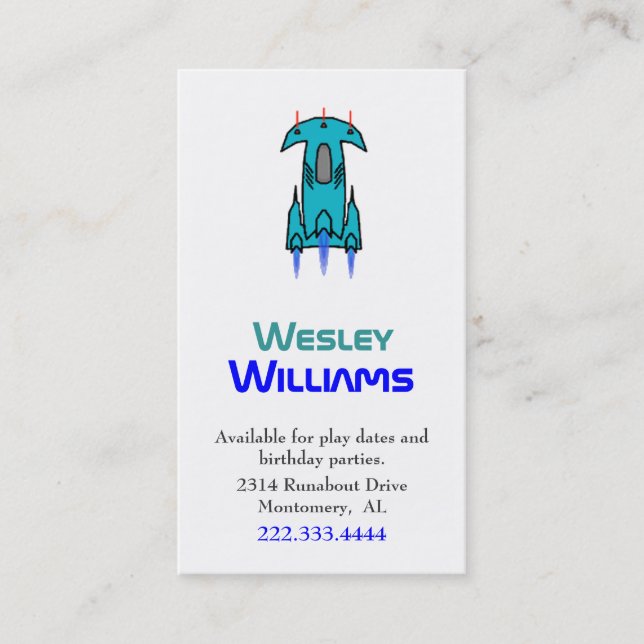 Tarjeta de fecha de juego de envío espacial de Per (Anverso)