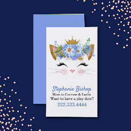 Tarjeta de fecha de juego Princess Kitty Mommy
