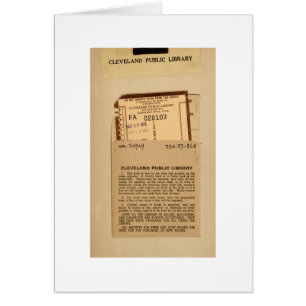 Tarjeta de fecha debida de la biblioteca