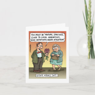 Tarjeta de fecha del agente inmobiliario