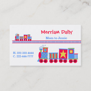 Tarjeta de fecha del juego de la mamá del tren