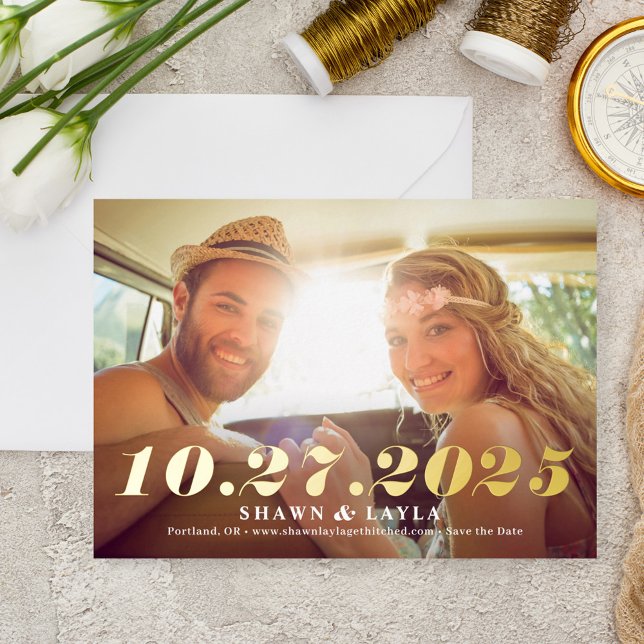 Tarjeta de fecha memorable FOIL para salvar la fec (Subido por el creador)