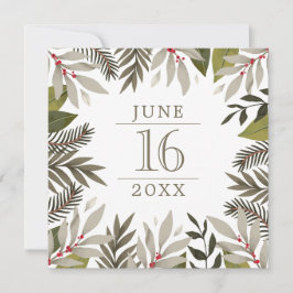 Tarjeta de fecha plana