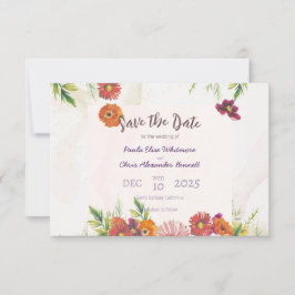 Tarjeta de fecha plana