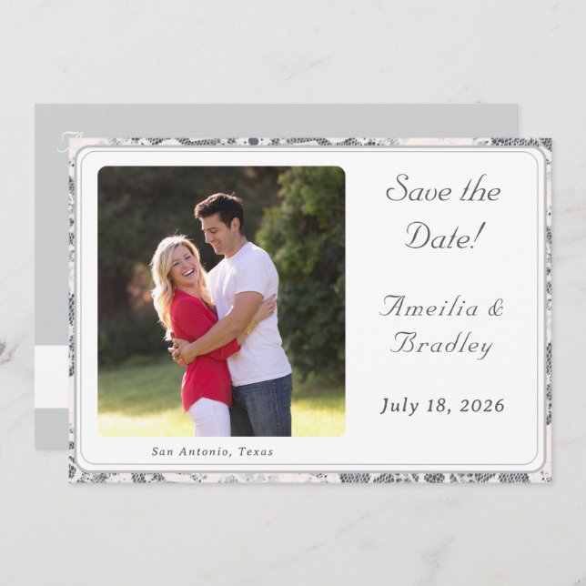 Tarjeta de fecha plana (Anverso / Reverso)